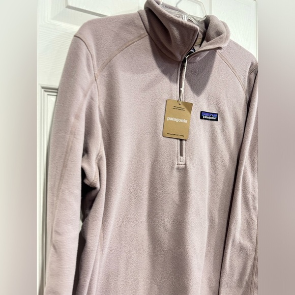 Patagonia Women's XL Micro D 1/4 Zip Fleece Pullover Jacket Stingray Mauve NWT - Picture 2 of 8